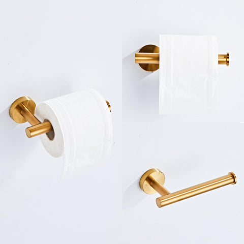 KUUBTH brushed gold towel ring highlights convenient hand towel placement