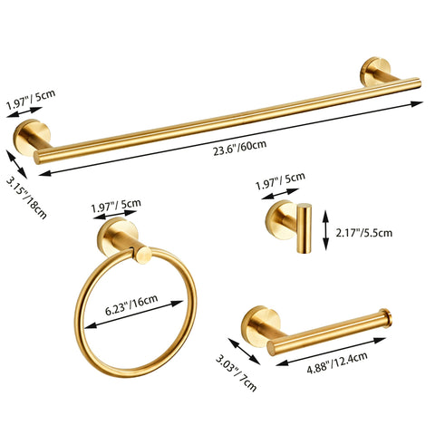 KUUBTH brushed gold wall-mount installation steps for quick setup