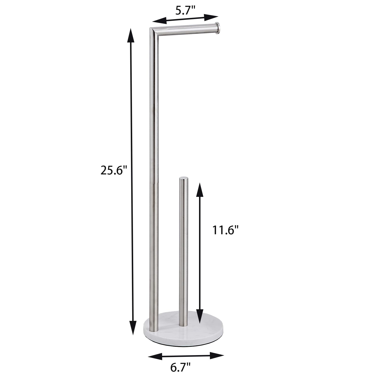 KUUBTH detail of brushed nickel accents on the stand.