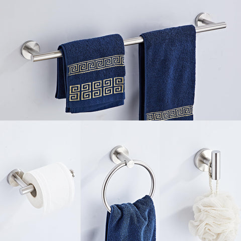 KUUBTH brushed nickel towel ring adds versatile hand-dry storage with modern styling