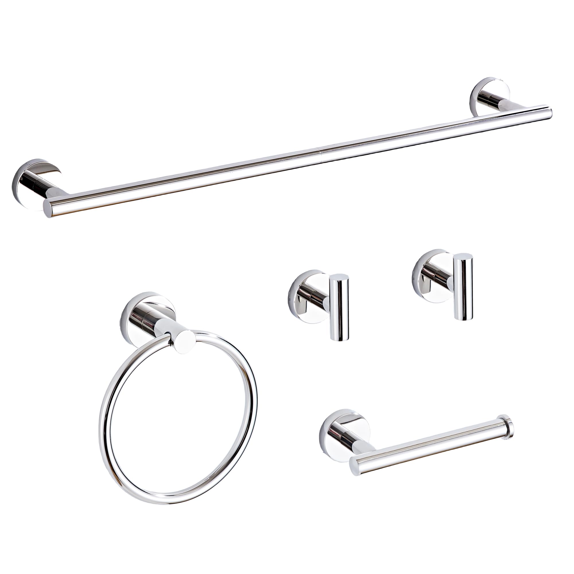 KUUBTH chrome towel bar mounted on wall for easy towel access