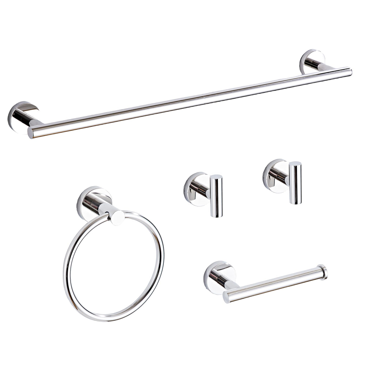 KUUBTH chrome towel bar mounted on wall for easy towel access