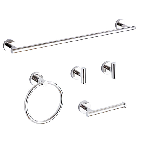 KUUBTH chrome towel bar mounted on wall for easy towel access