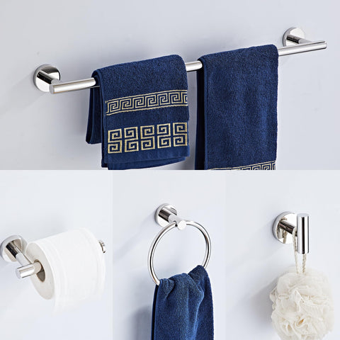 KUUBTH chrome towel ring holds hand towel neatly