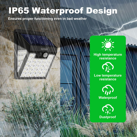 Kuyimy Solar Lights Outdoor easy-install setup with no wiring required
