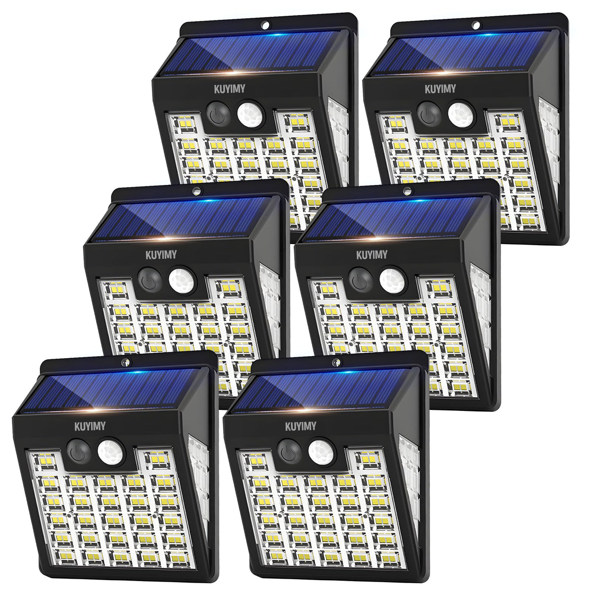 Kuyimy Solar Lights Outdoor front door view shows bright, entryway lighting for safety