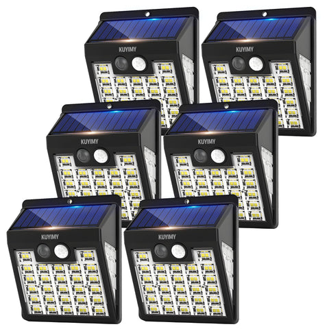 Kuyimy Solar Lights Outdoor front door view shows bright, entryway lighting for safety