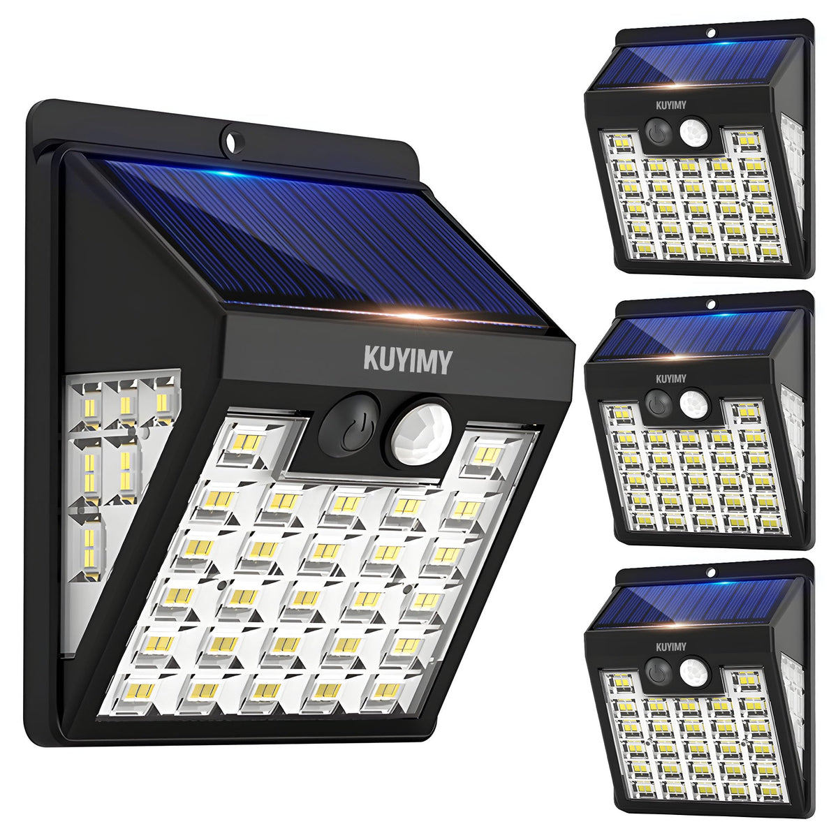 Kuyimy solar lights outdoor front view for bright entry illumination