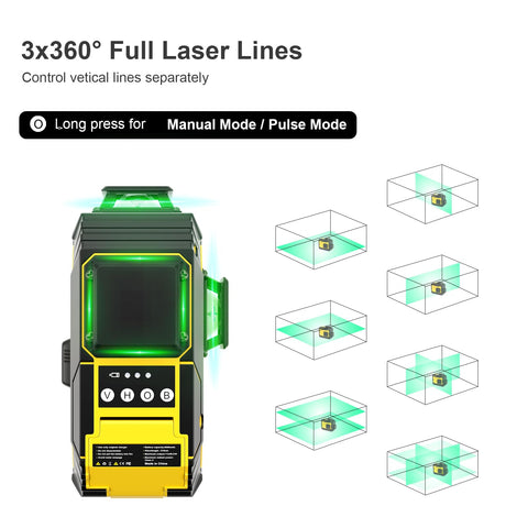 Kuzinoy remote control allows quick laser line adjustments from afar.