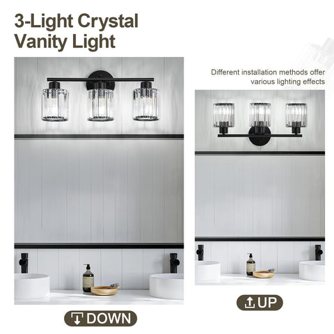 Kvhiiw crystal lighting for restroom adds elegance and clarity.