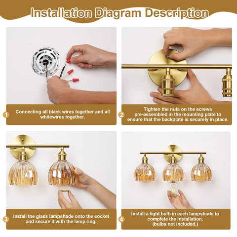 Kvhiiw retro modern design blends glass shade with gold finish