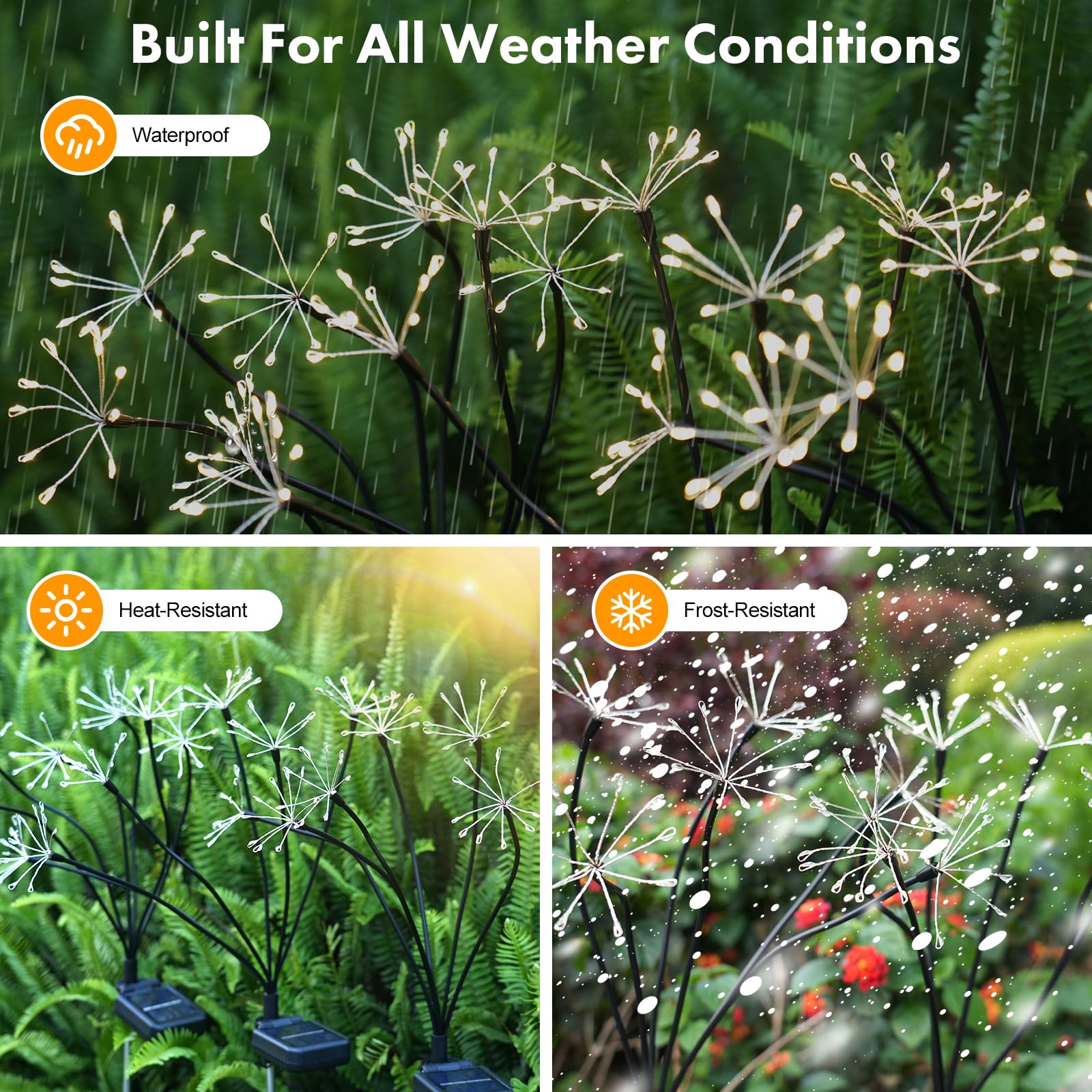Kwaiffeo 120 LEDs brighten yard ambience after sunset
