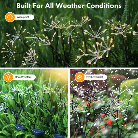 Kwaiffeo 120 LEDs brighten yard ambience after sunset