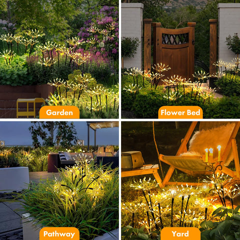 Kwaiffeo outdoor solar lights IP65 waterproof withstands rain and snow