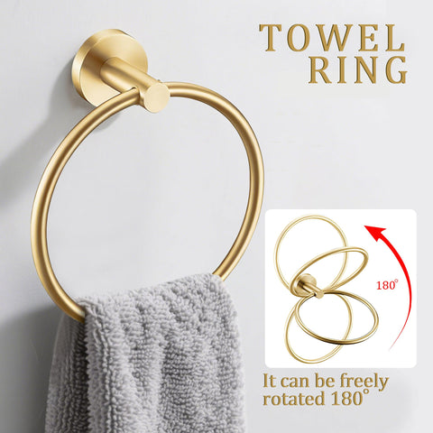 Kwanicas brushed gold toilet paper holder, 6.5 inches, keeps paper tidy