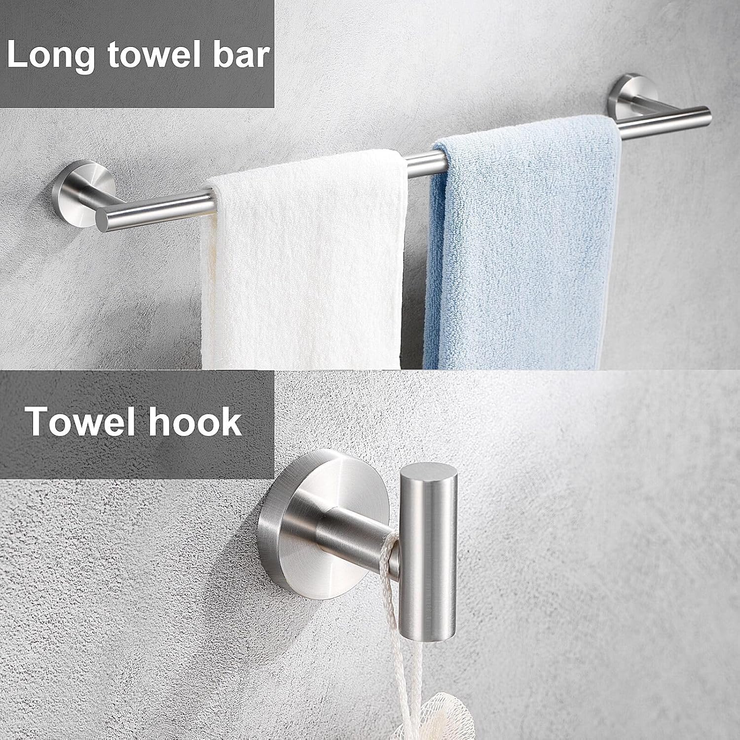 Kwanicas brushed nickel toilet paper holder keeps tissue within reach