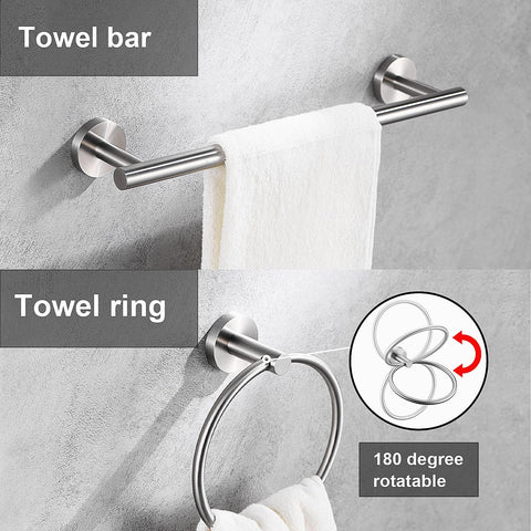 Kwanicas brushed nickel toilet paper holder blends durability with easy reach.