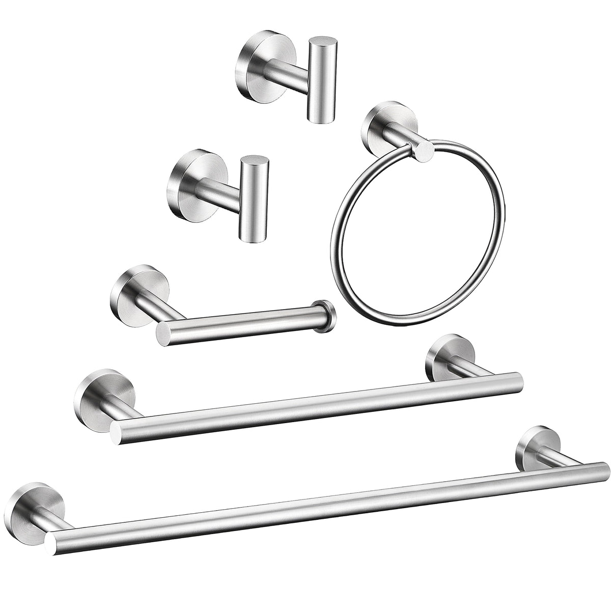 Kwanicas 23-inch brushed-nickel towel bar: sturdy and rust-resistant storage