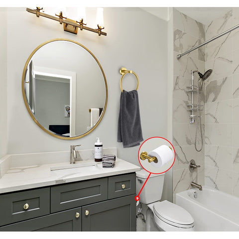 Kwanicas gold towel ring wall mount keeps towels organized and accessible