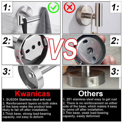Kwanicas modern-brushed-nickel-hook-design suits stylish interiors.