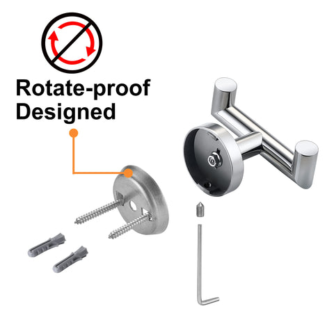 Kwanicas modern design towel hook enhances bathroom or kitchen décor.
