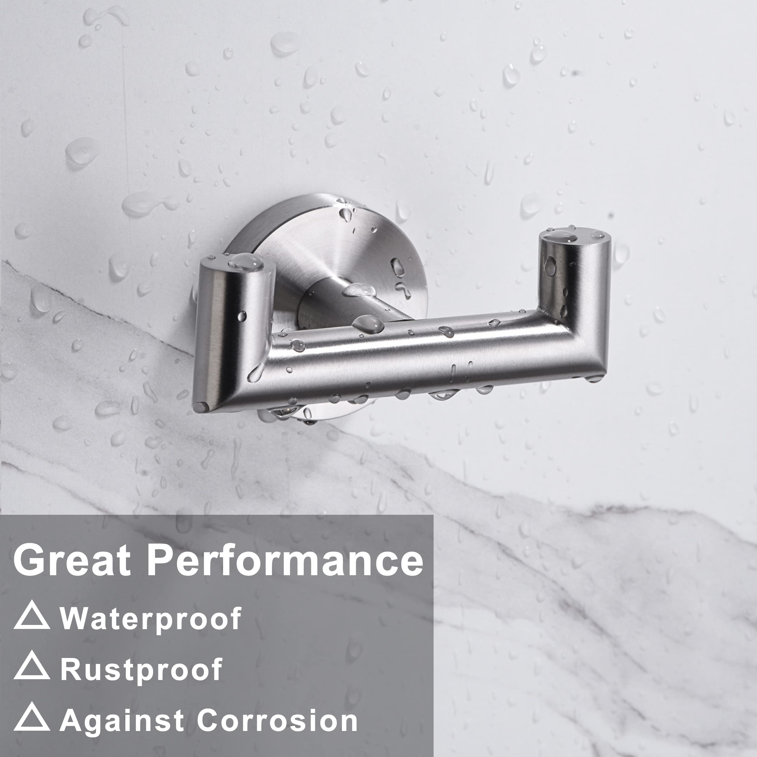 Kwanicas wall-mount-towel-hook-kitchen-bathroom blends with decor.