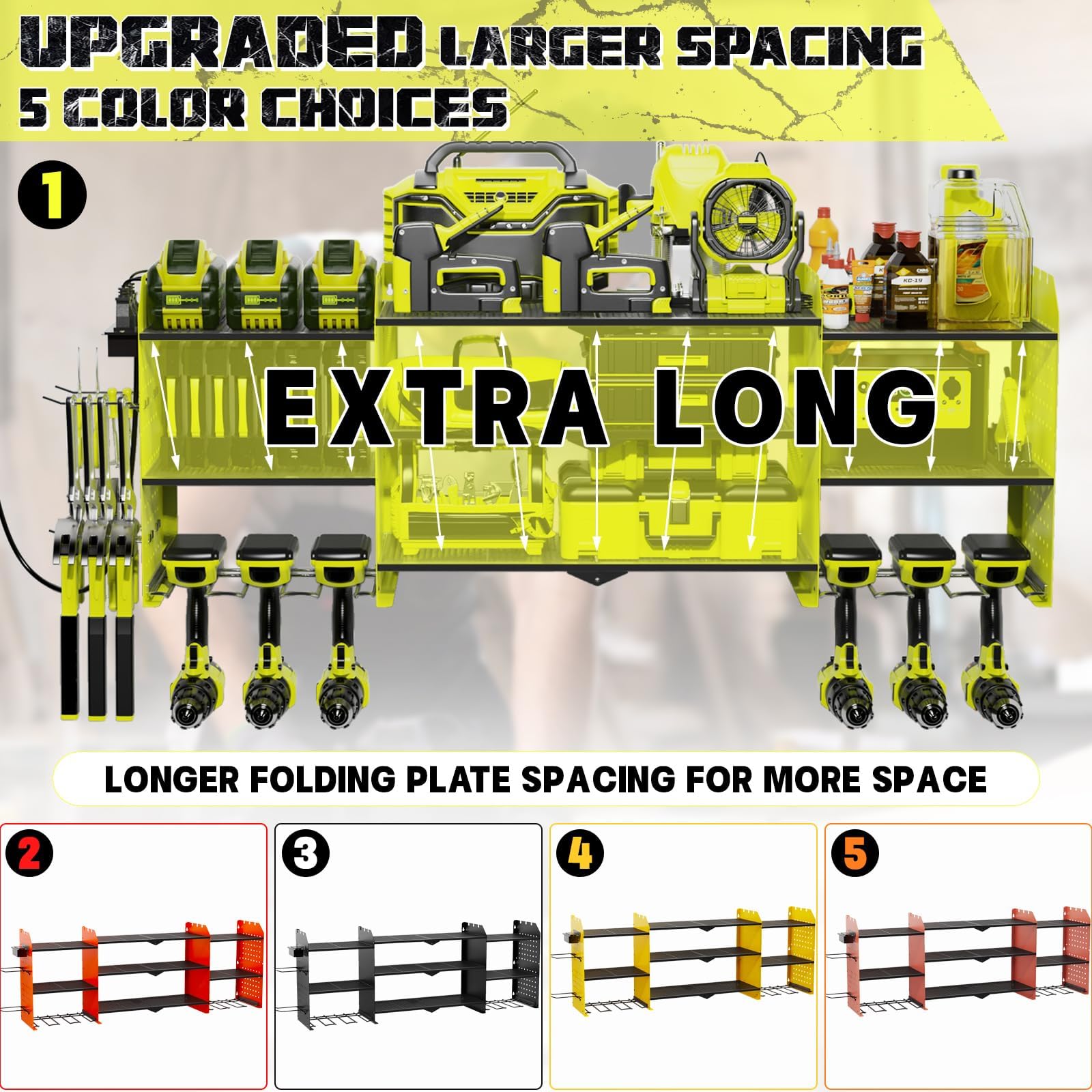 Kweetle 200 lbs total weight capacity for heavy tools and chargers