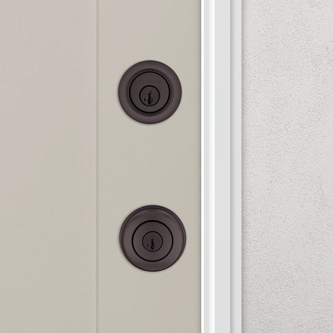 Kwikset 690 Cove front view of the combo pack for curb appeal.