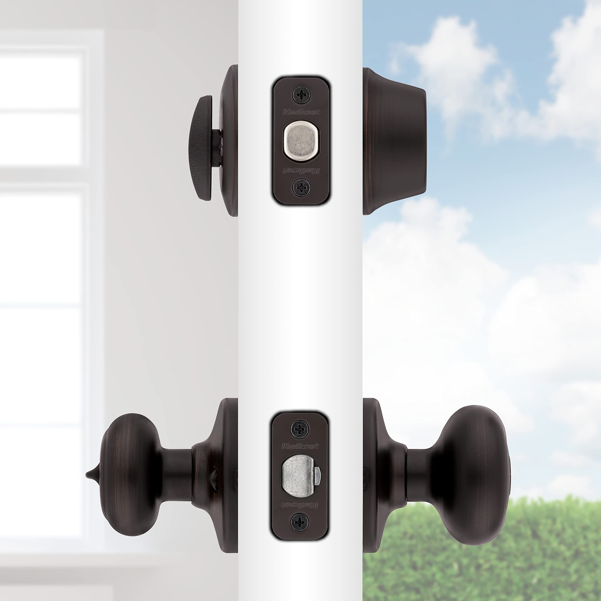 Kwikset 690 Cove SmartKey graphic showing quick re-key capability.