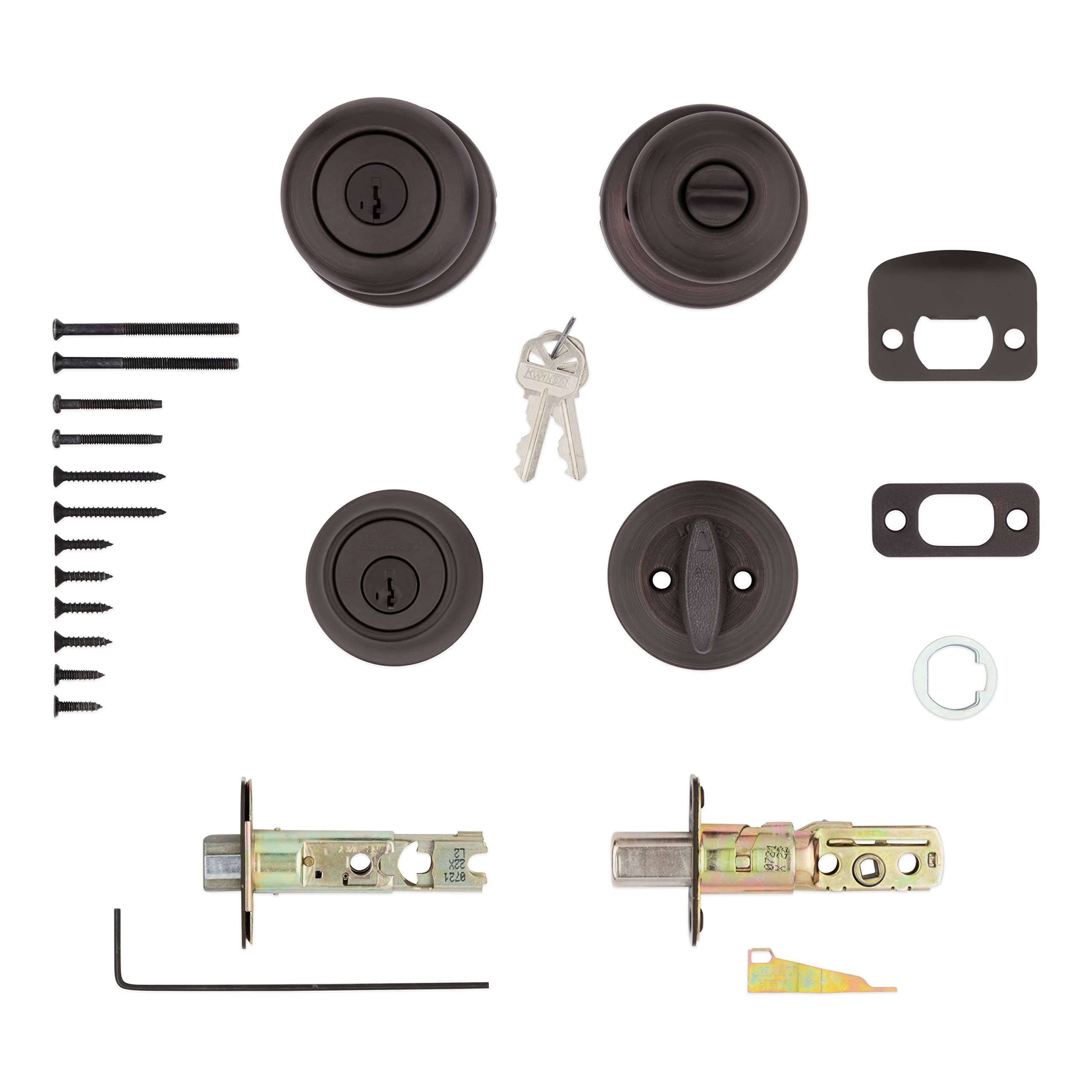 Kwikset 690 Cove universal handing diagram for both door orientations.