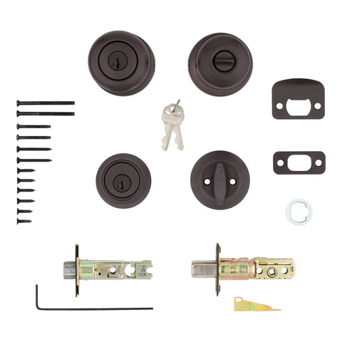 Kwikset 690 Cove universal handing diagram for both door orientations.
