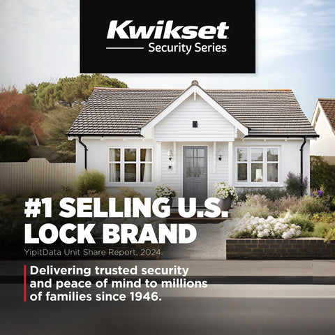 Kwikset 690T combo pack on door shows dual locking points.