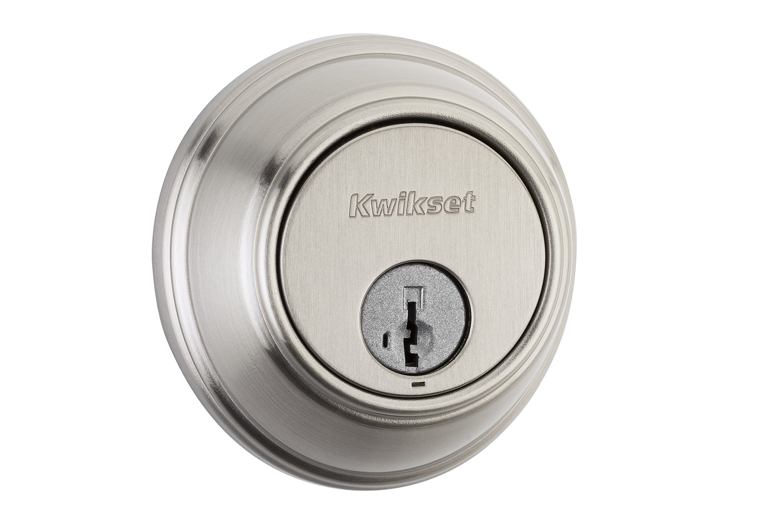 Kwikset 816 key control deadbolt exterior showing secure keyed entry.