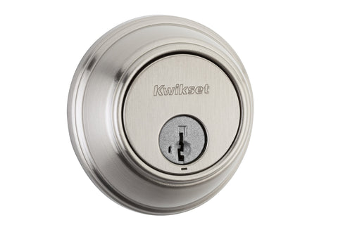 Kwikset 816 key control deadbolt exterior showing secure keyed entry.