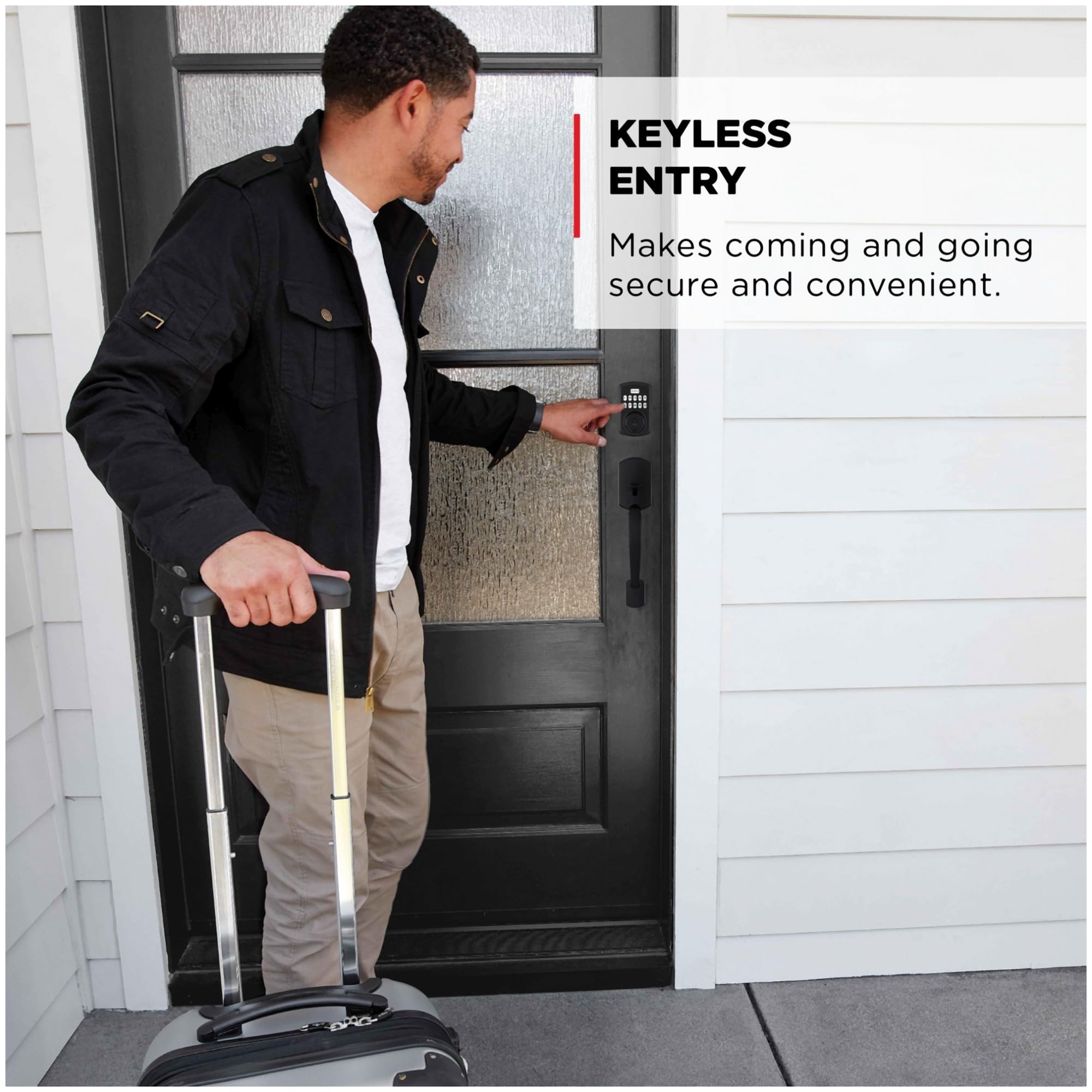 Kwikset 9250TRS-15S Mechanical knob control for easy use.