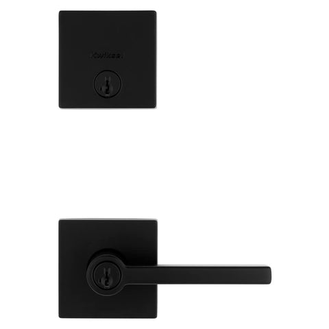 Kwikset Halifax deadbolt in matte black adds exterior door protection