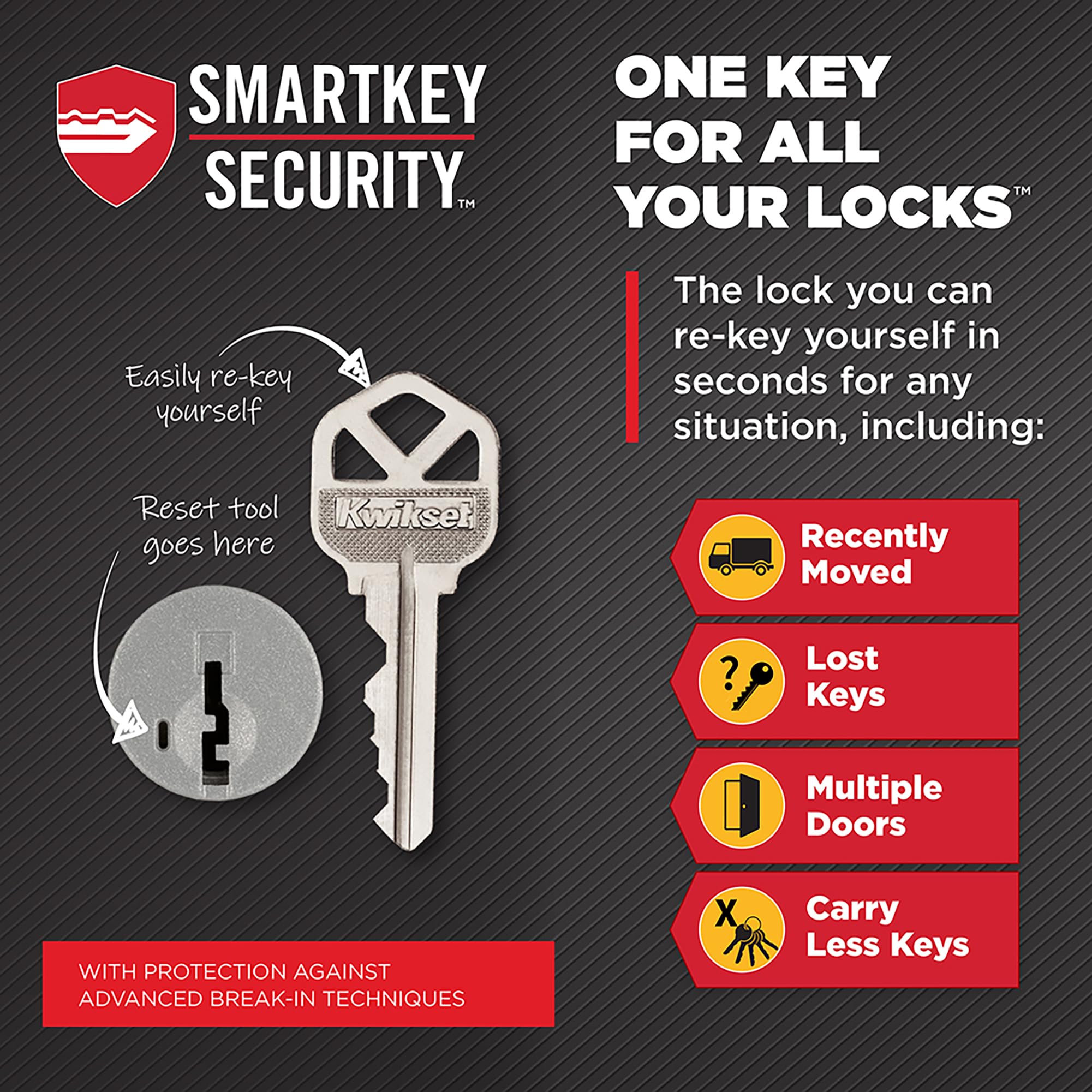 Round rose option on Kwikset 991 Pismo adds versatile styling.