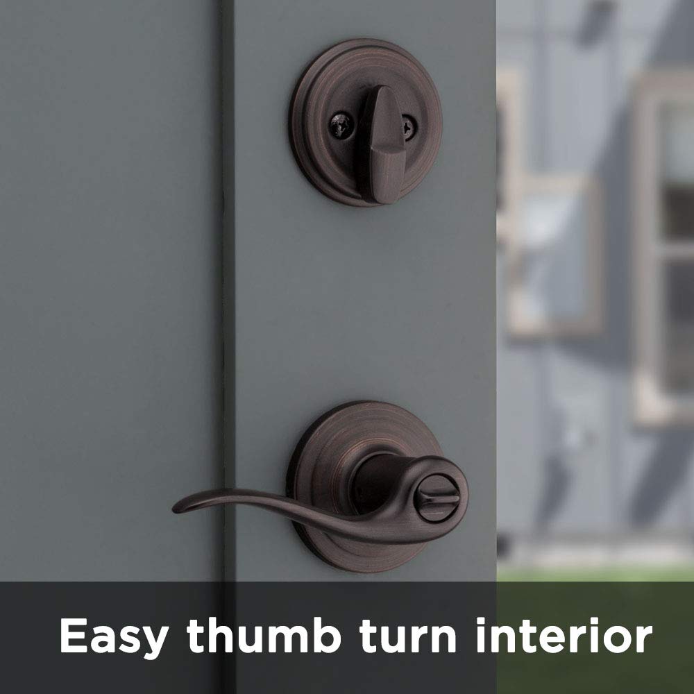 Kwikset 991 Tustin exterior combo supports keyed entry for reliable access