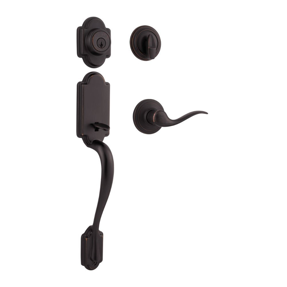 Kwikset Arlington front door handle set enhances curb appeal with secure entry
