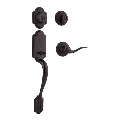 Kwikset Arlington front door handle set enhances curb appeal with secure entry
