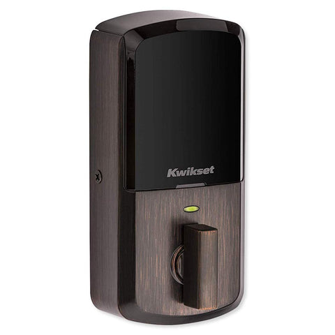 Kwikset Aura app control on smartphone for remote lock management.