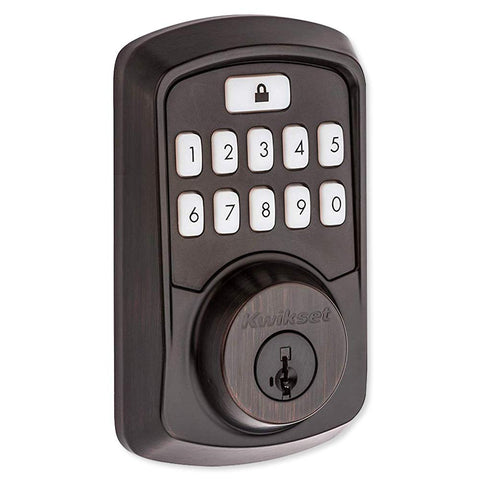 Kwikset Aura Bluetooth keypad lock enables keyless entry for convenience.