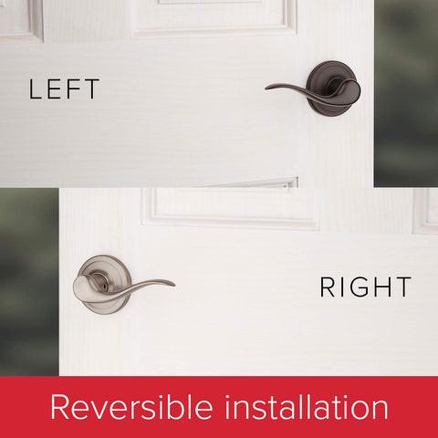 Kwikset Avalon adjustable latch fits standard doors from 1-3/8 to 1-3/4 inches