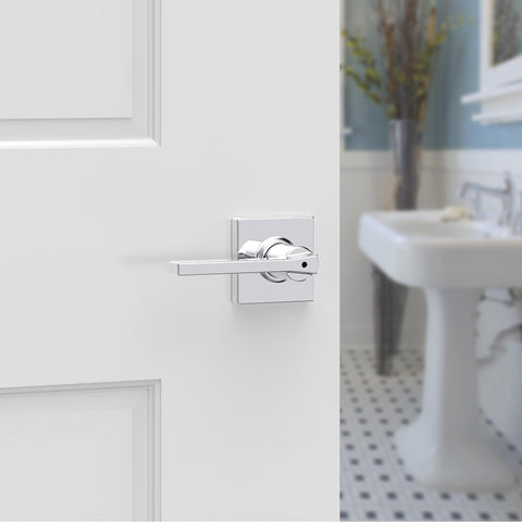 Reversible Kwikset Casey lever installed with easy DIY setup