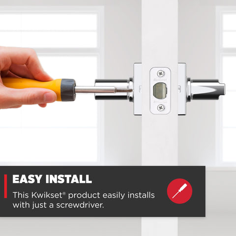 Kwikset Casey privacy lever with emergency outside release
