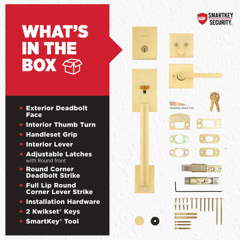 Easy DIY installation guide for Kwikset San Clemente front door hardware.
