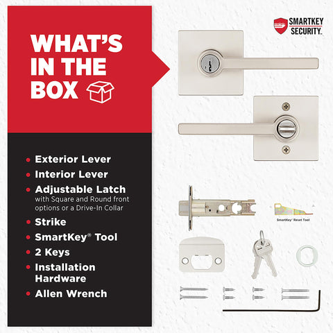 Fits standard doors 1-3/8 to 1-3/4 inches thick.