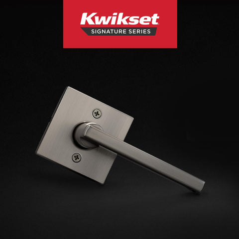 Kwikset Halifax dummy handle on-door display perfect for closets.