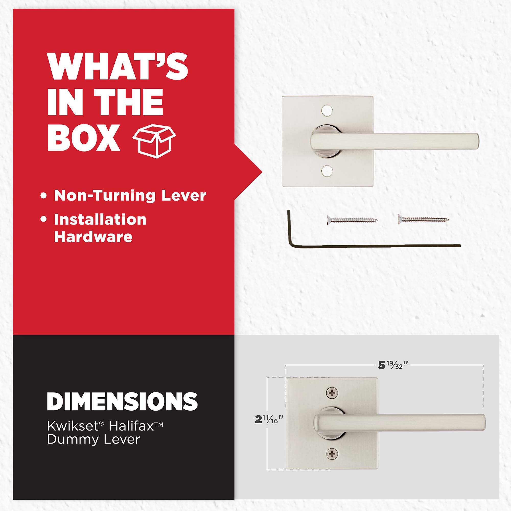 Kwikset Halifax satin-nickel finish on-door hardware aesthetic.