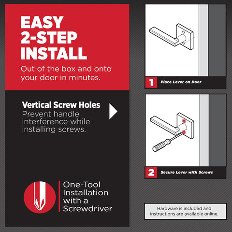 Kwikset Halifax dummy lever reversible installation guide visible.